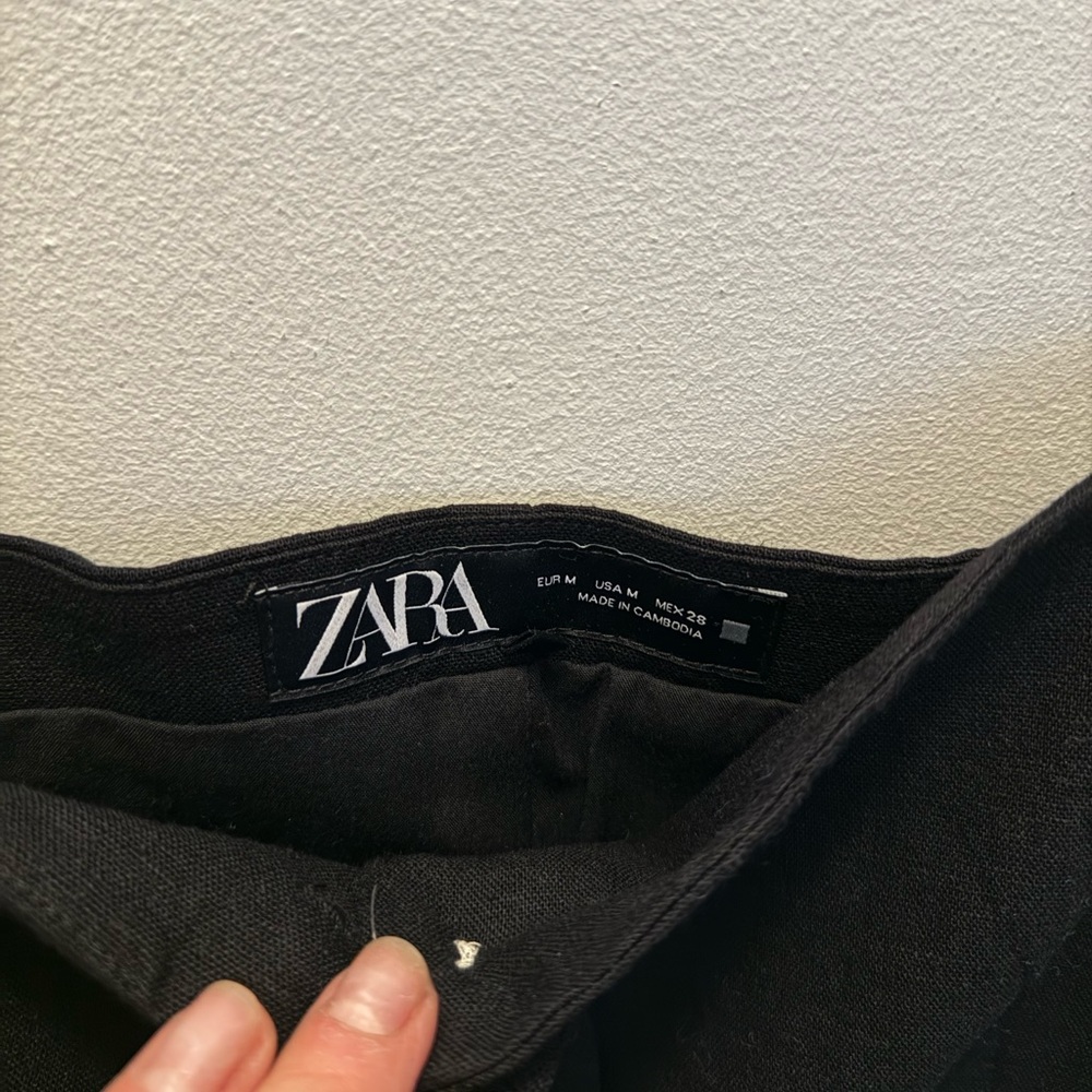 Linen Button Down Crop Top - image 2